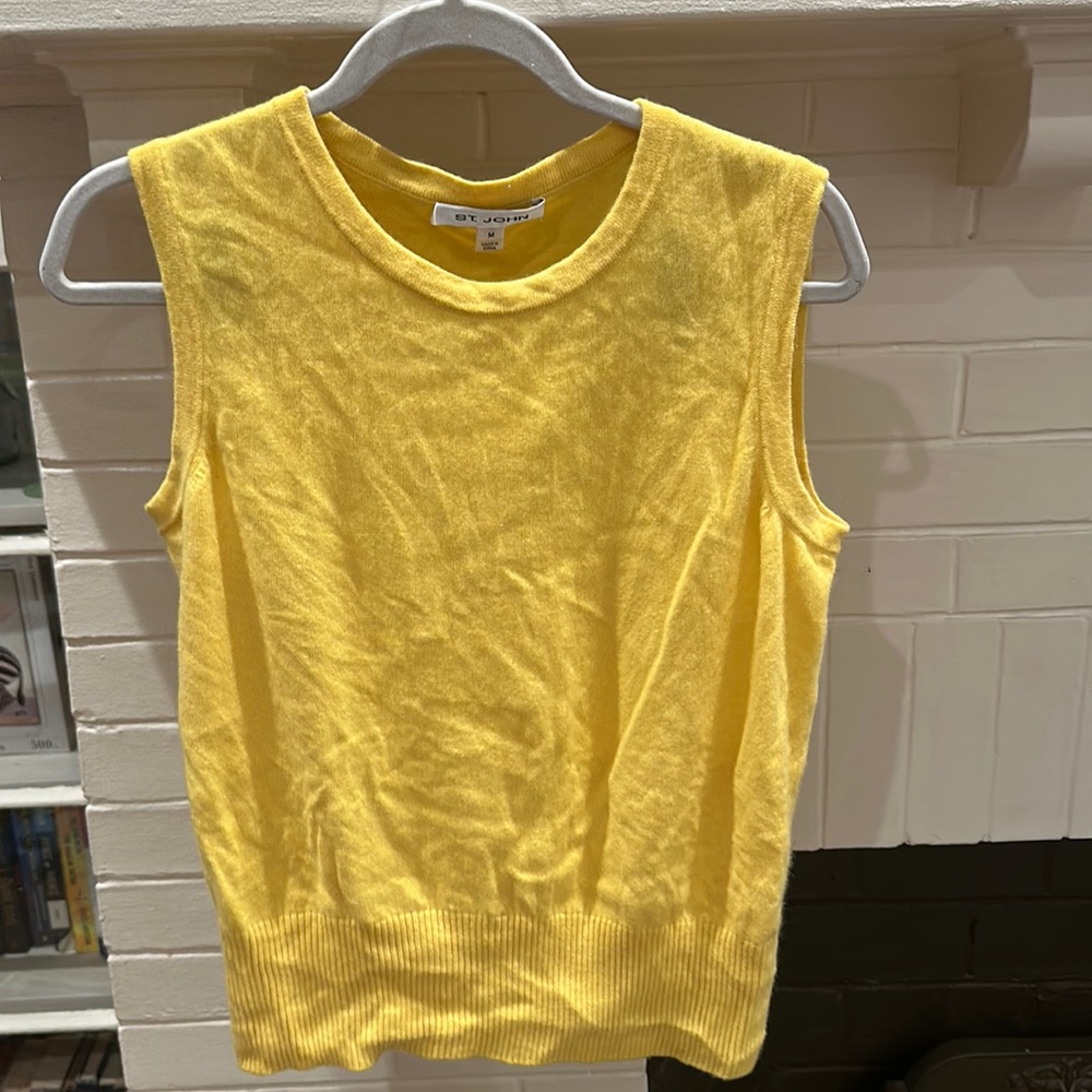 St. John Yellow Cashmere Tank